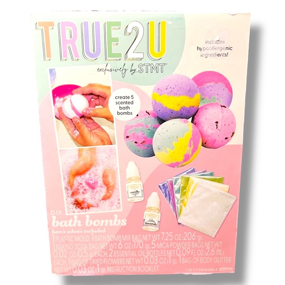 Bath Bomb Making Kit w/ essential Oils & Hypoallergenic Ingredients